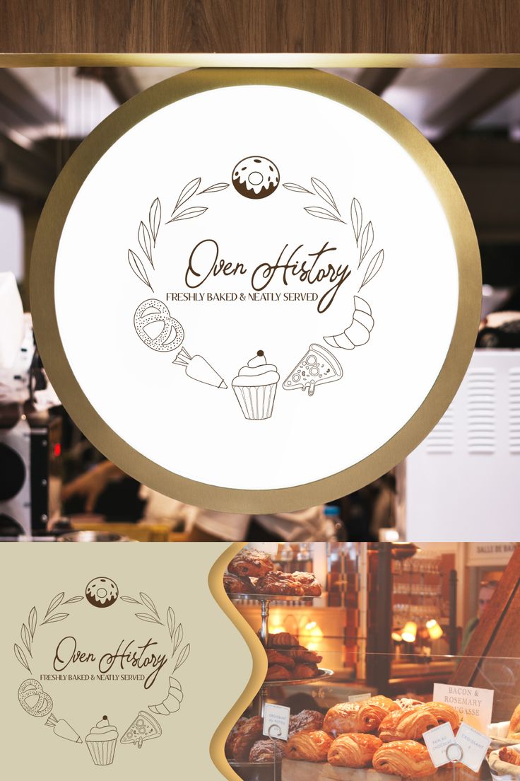 the logo for one of today bakery and pastry shop is shown above an image of pastries