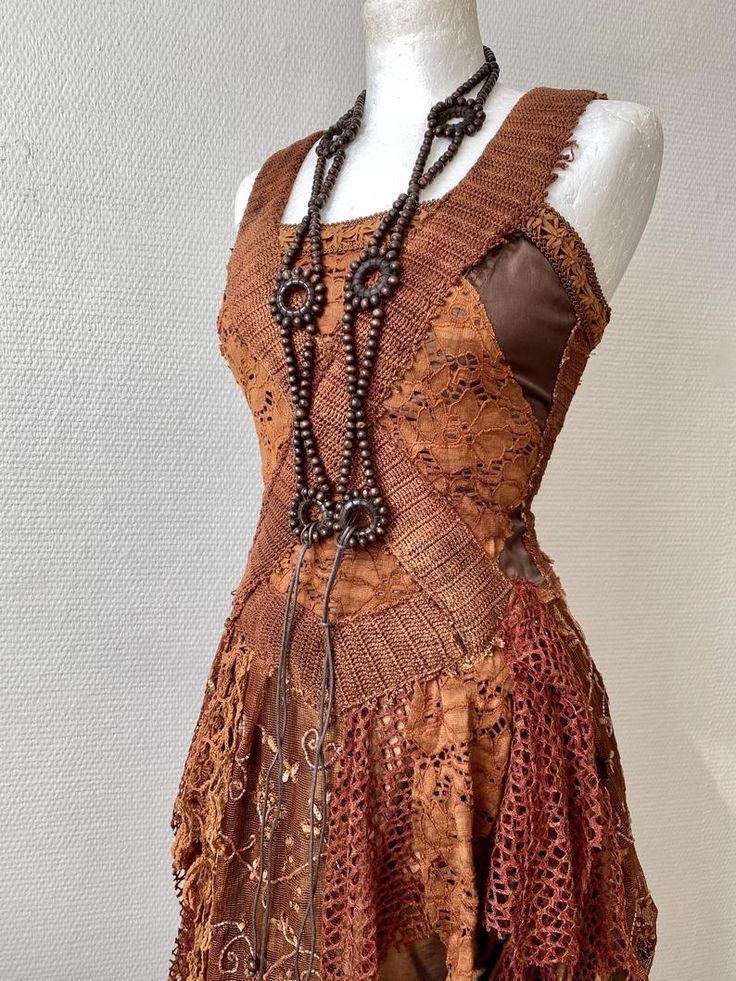 Gypsy wedding dress antique lacebridal gown for faries | Etsy Handmade Fitted Wedding Dresses, Fitted Bohemian Maxi Dress With Lace Patchwork, Bohemian Fitted Maxi Dress With Lace Patchwork, Handmade Fitted Hippie Dress, Fitted Brown Bohemian Dress, Fitted Brown Boho Dress, Brown Fitted Bohemian Boho Dress, Brown Fitted Bohemian Dress, Brown Fitted Hippie Dress