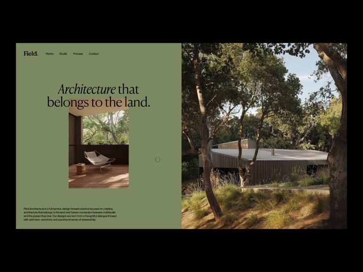 an article about architecture that belongs to the land