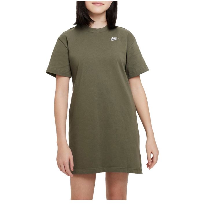 Little Girls T-Shirt Dresses Solid Cotton Dress With Crew Neck, Casual Cotton T-shirt Dress, Green Cotton T-shirt Dress For Spring, T Shirt Dress Kids, Casual Solid Cotton T-shirt Dress, Solid Color Cotton T-shirt Dress With Crew Neck, Green Cotton T-shirt Dress Casual, Casual Green Cotton T-shirt Dress, Cotton Crew Neck T-shirt Dress