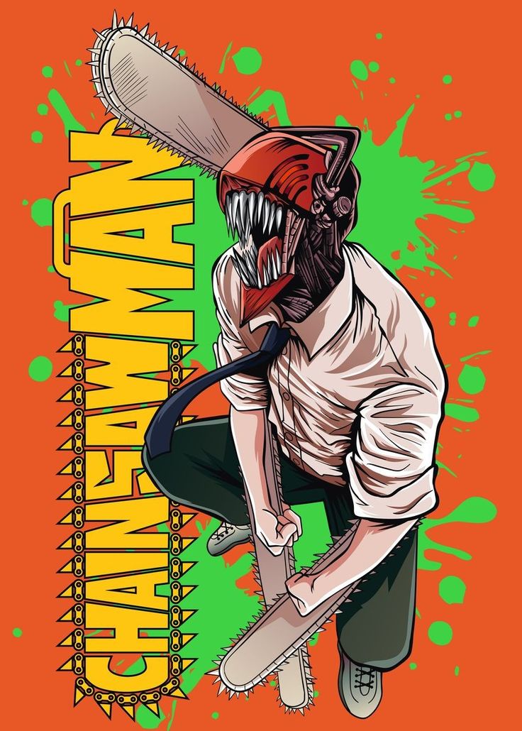 a drawing of a man with a chainsaw in his hand and the words swampman on it