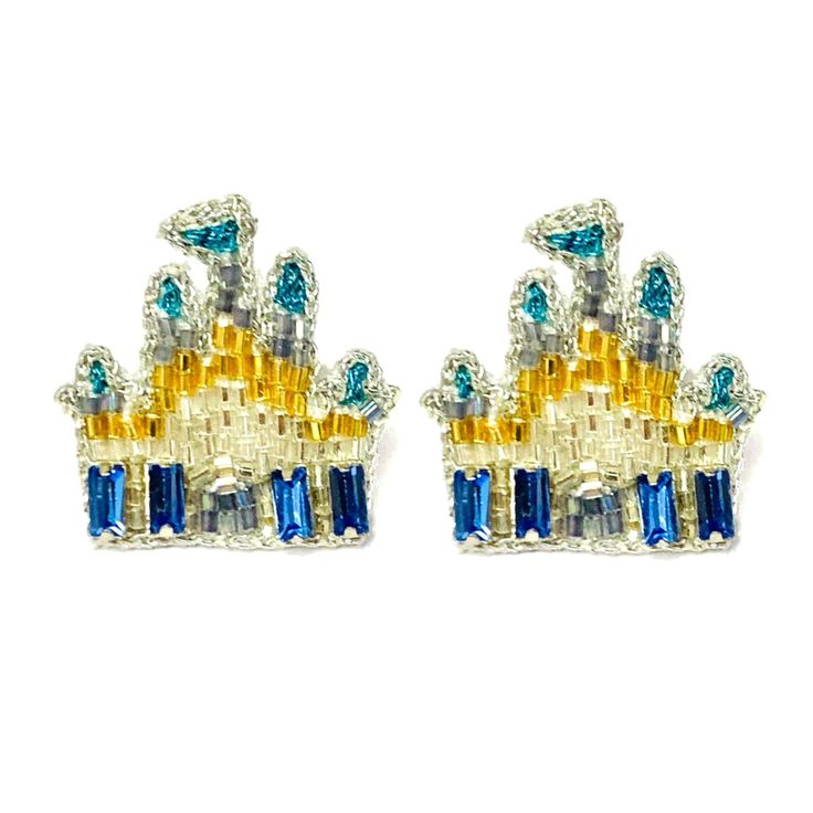 These Disney inspired castle earrings are perfect for any princess! Such a fun pair to wear to the most magical place on Earth:) -Seed Bead Detail -14k Gold Filled Post -Nickel Free Little Castle, New Castle, Magical Places, Disney Inspired, Newcastle, Seed Bead, Jewelry Earrings Studs, Seed Beads, Gold Filled