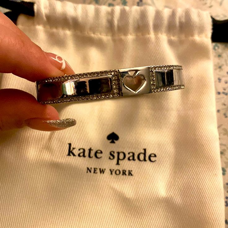 Kate Spade Bracelet - Silver Bangle. Never Worn! Kate Spade Charm Bracelet, Silver Knot Bracelet, Sailor Knot Bracelet, Xoxo Jewelry, Kate Spade Bracelet, Kate Spade Bangle, Rose Gold Bangle, Pearl Bangle, Gold Bangle Bracelet