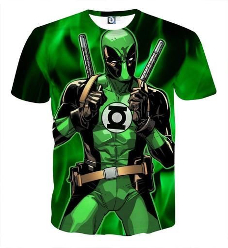 Deadpool In Green Lantern Costume Perfect Design T-shirt #tshirts #deadpool #superhero Green Lantern Costume, Lantern Costume, Deadpool Funny, 2018 Fashion, Art Bedroom, Trendy Collection, Green Lantern, Boy Clothes, Casual T Shirt