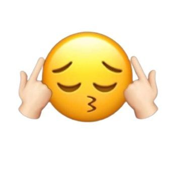 an emoticive smiley face with eyes closed and hands covering it's cheeks