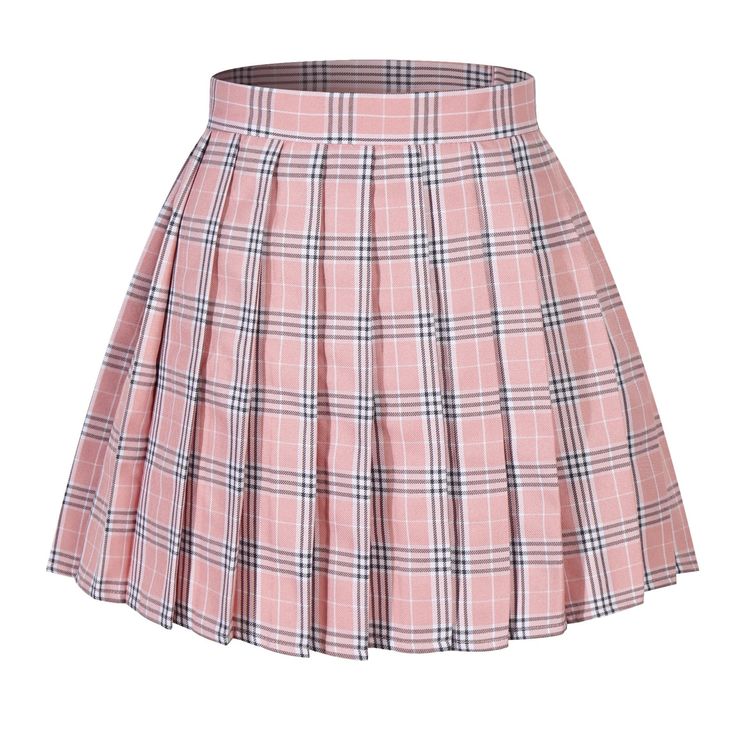 PRICES MAY VARY. As our skirts comes in Asia size tag. The length of the skirt is (40cm/15.5inch), Pls kindly choose the size by your actual waist as below: Size 0 (XS) Waist(60cm/23.5inch), Size 2 (S) Waist(63.5cm/25inch), Size 4 ( M) Waist(67.5cm/26.5inch), Size 6 ( L) Waist(71cm/28inch), Size 8 (XL) Waist(75cm/29.5inch), Size 10 ( 2XL) Waist(78.5cm/31inch), Size 12 (3XL) (82cm/32.5inch), Size 14 (4XL) Waist(86cm/34inch). The Models fitting size: (1). Ally is 5'5 and 127 lbs,order The Size:2 ( Pink Plaid Skirt, Short Pleated Skirt, White Knee Length Skirt, Pink Pleated Skirt, Pleated Skirt Short, White Pleated Skirt, Girls School, Skirt Short, White Skirt