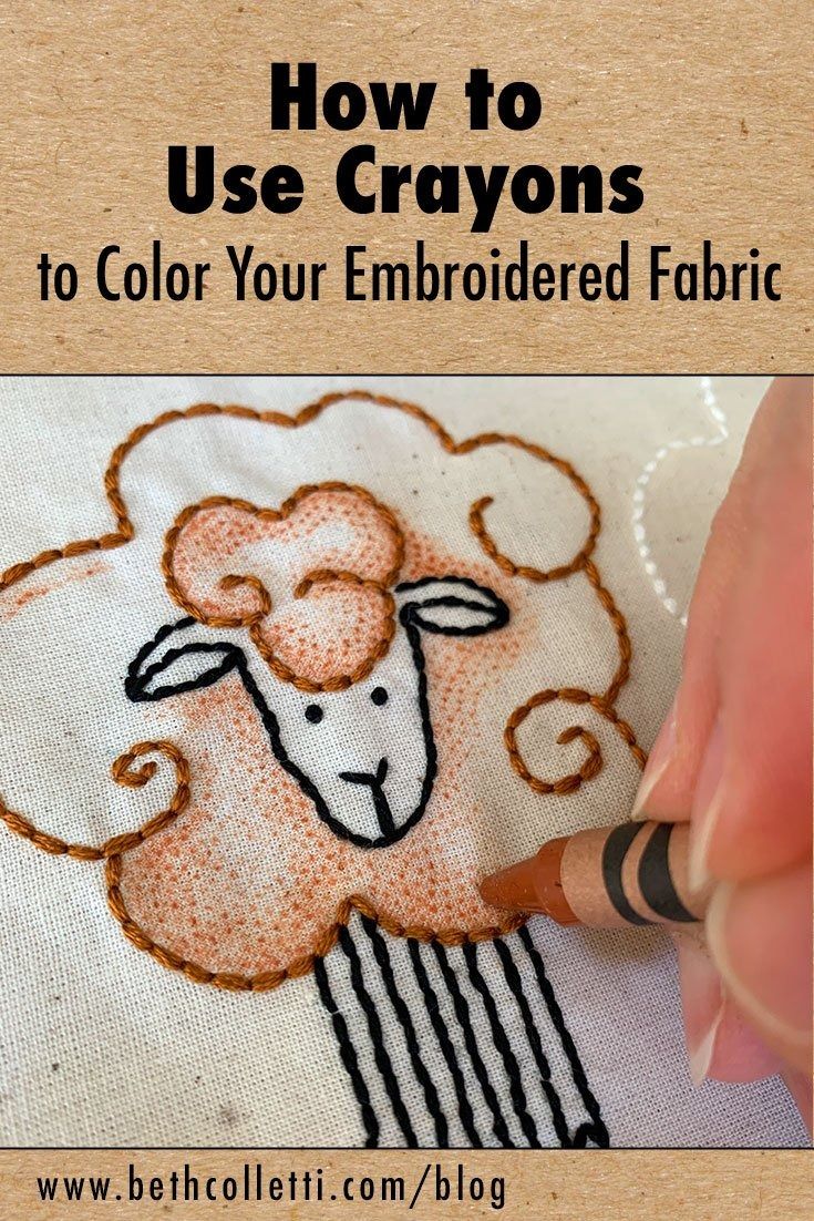 someone is using a pencil to draw a sheep on the fabric with text overlay