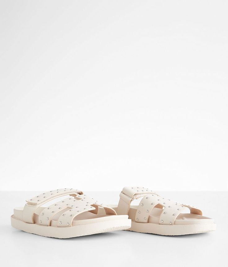 Mata Modish Studded Sandal - Cream US 5-1/2, Women's Nude Faux leather hook and latch strap sandal Cushioned footbed. All man made materials. Apparel & Accessories > Shoes Closed Toe Sandals With Adjustable Strap, Synthetic Sandals With Buckle Closure And Round Toe, Closed Toe Synthetic Slingback Sandals With Adjustable Strap, Synthetic Sandals With Strap And Round Toe, Flat Synthetic Sandals With Adjustable Strap, Adjustable Slingback Synthetic Footbed Sandals, Flat Synthetic T-strap Sandals With Adjustable Strap, Round Toe Sandals With Strap, Vacation Sandals With Adjustable Strap And Synthetic Material