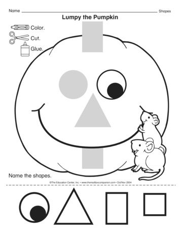 a worksheet for kids to learn how to draw and color the shape of a pumpkin