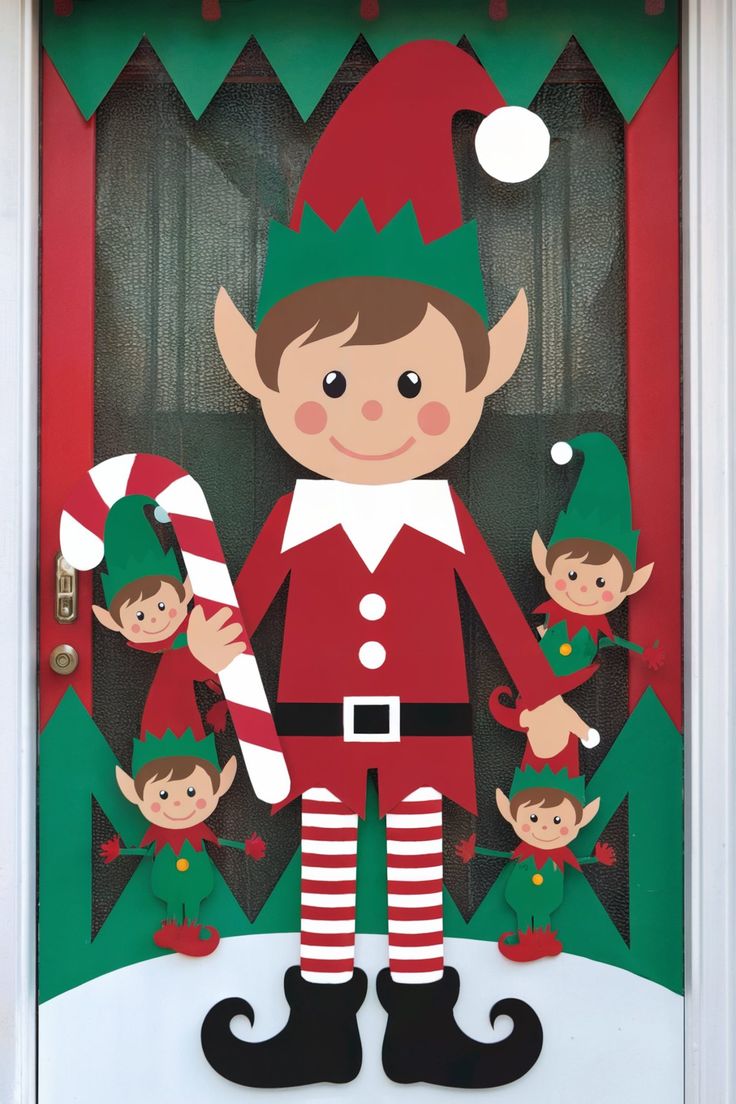 an image of a door decorated with elfs