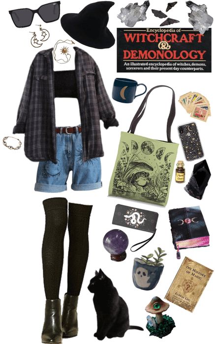 must be the season of the witch 💘 Outfit | ShopLook Suzy Core Aesthetic, Urban Witch Fashion, Teenage Witch Aesthetic Outfit, Daily Witch Outfit, Witchy Outfits Aesthetic Modern, Witch Vibes Outfit Modern, Witchcore Fashion Casual, Witchy School Outfits, Salem Witch Outfit