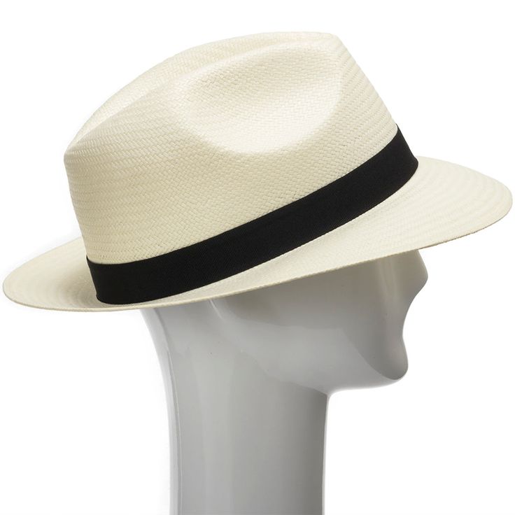 The Gullport is a modern fedora with a hand-blocked center dent crown that features a medium snap brim, a sleek black grosgrain hatband, a padded twill sweatband, and includes an exotic plume feather. Material: Toyo StrawInterior Shape: Large OvalBrim: 2 1 /2" approx.Crown: 4 3/4" teardropHatband: 1 1/4" grosgrainClimate: Sun Hand-finished in the US. Measurements are approximate, this is a handwoven product and actual measurement may slightly vary. If your measurement falls between sizes, choose Classic Wide Brim Top Hat For Spring, Casual Solid Hat Bands With Flat Crown, Classic Adjustable Solid Boater Hat, Solid Color Summer Top Hat With Short Brim, Classic Spring Top Hat, Classic Solid Color Boater Hat For Spring, Classic Brimmed Top Hat For Spring, Formal Panama Hat With Flat Crown, Formal Flat Crown Panama Hat For Spring