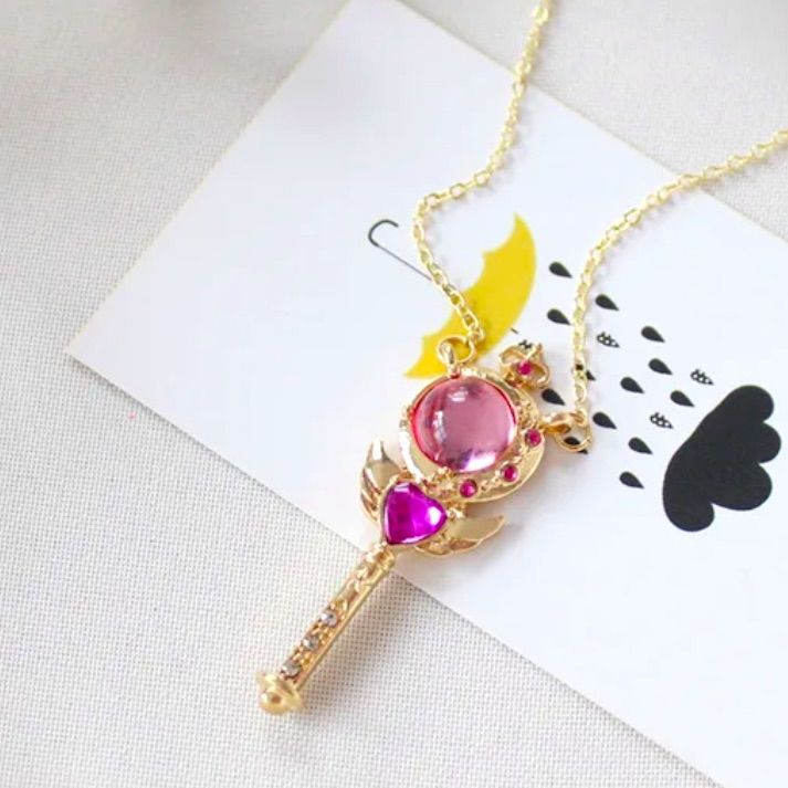 Loving Wand Pendant Sailor Moon Necklace Brand New Boutique Item Offers Welcome Bundle & Save Dm For More Info On Deals, Discounts, & Details! Pet Free, Smoke Free, & Dust Free Environment All Items Listed In This Shop Are Stored In Protective Covering And Quickly Shipped With Extra Care! #Anime #Sakura #Kawaii #Lovekey #Cardcaptor Anime Jewelry Necklaces, Kawaii Metal Jewelry For Gifts, Kawaii Pendant Jewelry Gift, Kawaii Round Jewelry Gift, Kawaii Pendant Jewelry For Gifts, Kawaii Round Jewelry For Gift, Kawaii Pendant Jewelry As A Gift, Round Kawaii Jewelry Gift, Kawaii Metal Jewelry