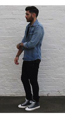 Men Chuck Taylors Outfit, Mens Hightop Sneaker Outfit, Mens Outfits With Converse, Converse High Tops Outfit Mens, High Top Converse Outfits Men, Chuck Taylors Outfit Men, High Top Shoes Outfit, Navy Converse High Tops, Boys Homecoming Outfits