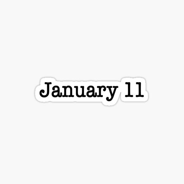 the word january in black on a white background