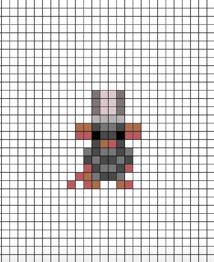 Pixel art template of Remy from Disney Pixar Ratatouille. Ratatouille Perler Bead Pattern, Perler Bead Art Disney, Ratatouille Perler Beads, Rat Perler Beads, Mini Fuse Bead Patterns, Rat Pixel Art, 14x14 Perler Bead Patterns, Easy Pixel Art Disney, Cute Pixel Drawing