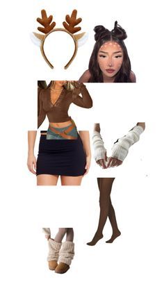 a collage of photos with different types of clothing and accessories, including stockings, socks, headbands