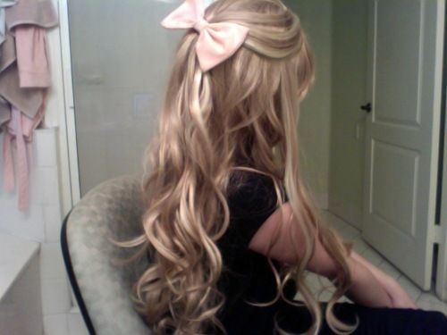 Alena Shishkova, Light Pink Hair, Pink Hair Bows, Long Blonde, Hair Envy, Dream Hair, Love Hair, Up Girl, Hair Dos