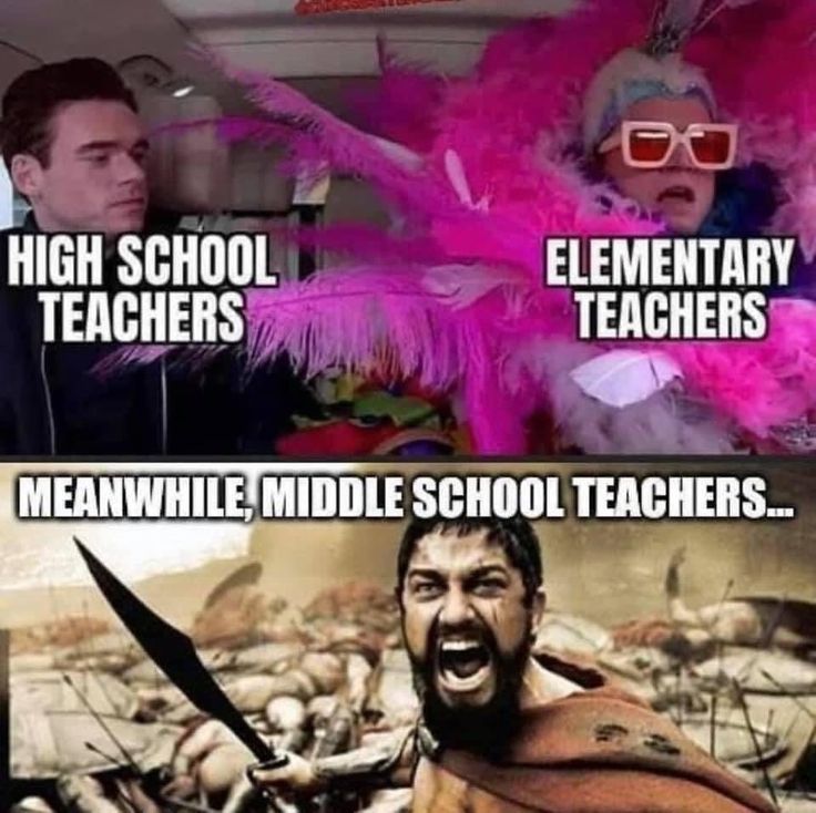 two pictures with words that say high school teachers, elementary teachers and meanwhile middle school teachers