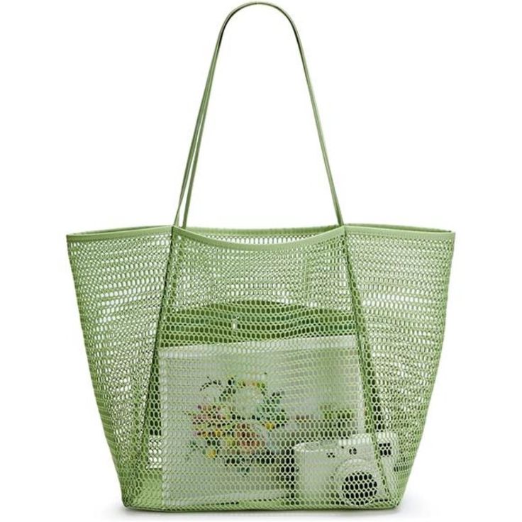 New Product Mesh Mesh Lining No Closure Closure Machine Wash Large Storage Space: 15.76.713.8 Inches Mesh Tote Bag, Enough For 5 Beach Towels, Ipad Mini, Keys, Phone, Water Bottles, Toys, Sunglasses, Magazine, Etc. A Very Spacious Mesh Beach Bag Designed For Family Use At The Beach, Shopping, Pool Or Vacation Trip. Simple & Stylish: Mesh Tote With Simple And Elegant Design Can Be Matching All Clothes, It Will Make People Dazzling In Any Occasion, And Make You Full Of Energy All Day. Odor-Free & Green Bucket Bag For Daily Use In Spring, Green Bucket Bag For Everyday Spring Use, Green Large Capacity Bag For Summer, Chic Green Beach Bag For Spring, Large Capacity Green Summer Bag, Green Bucket Bag For Summer Shopping, Green Satchel Beach Bag For Summer, Green Summer Shoulder Bag For Shopping, Green Shoulder Bag For Summer Shopping