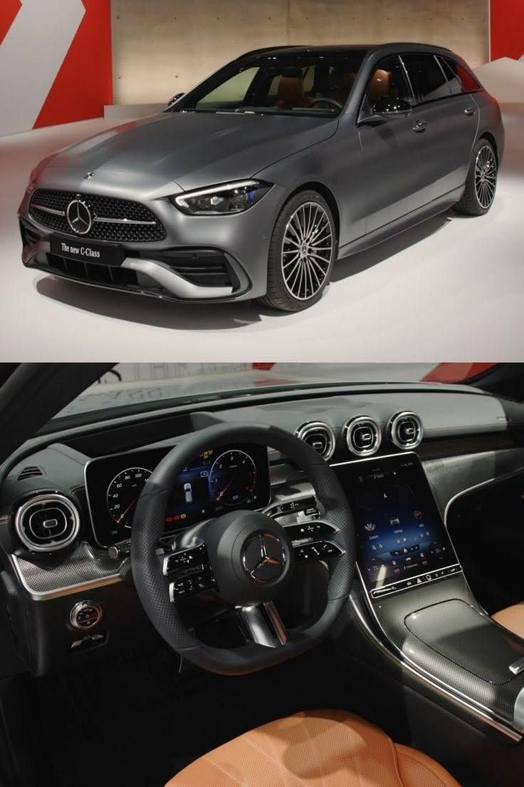 the inside and outside view of a mercedes car