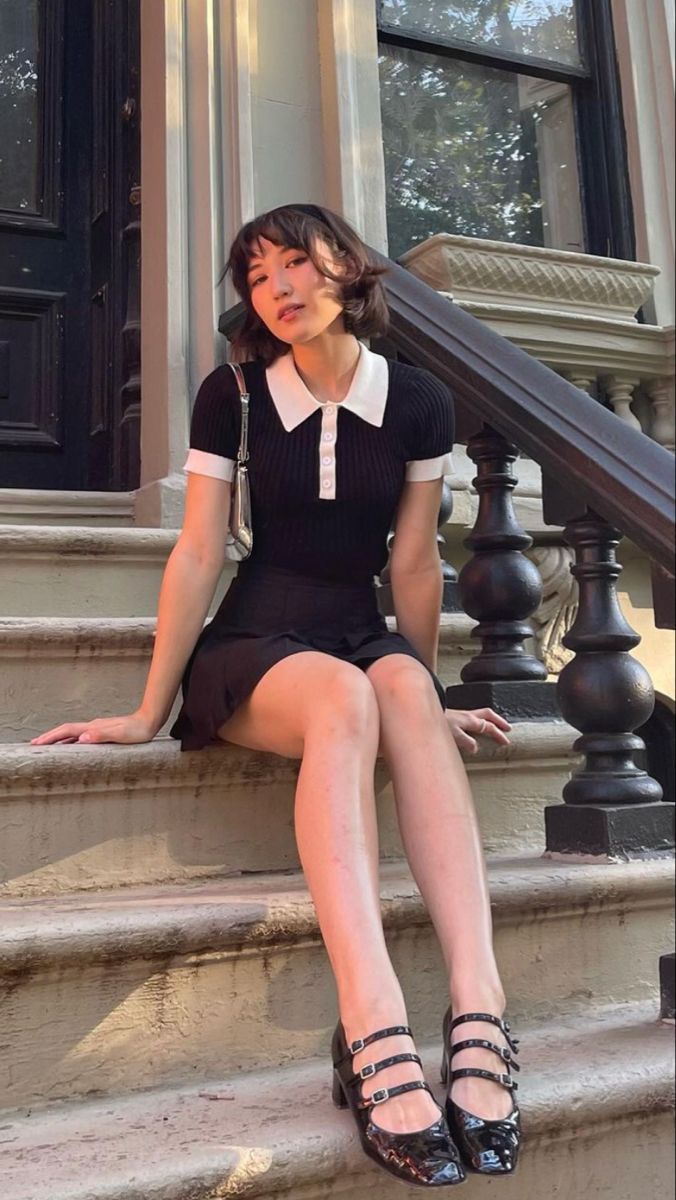 Mary Jane Outfit, Mary Janes Outfit, Mary Jane Shoes Outfit, Spring Teacher Outfits, Skandinavian Fashion, Estilo Preppy, Looks Black, Looks Style, Looks Vintage