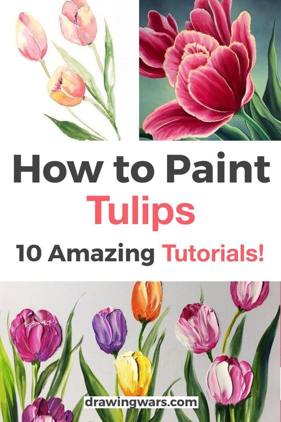 how to paint tulips in 10 easy steps