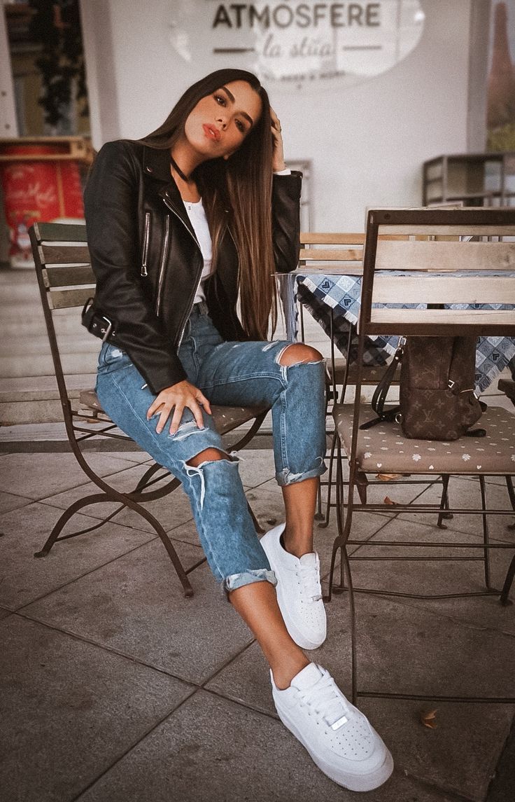 Casual Nike Outfits Women, Fall Airforce 1 Outfit, Woman Air Force 1 Outfit, Nike Air Force Women Outfit, Style White Air Force 1 Outfit, Nike Air Women Outfit, White Nike Airforce 1 Women Outfit Ideas, Airforce 1 Outfit Women Summer, Rugged Outfit For Women