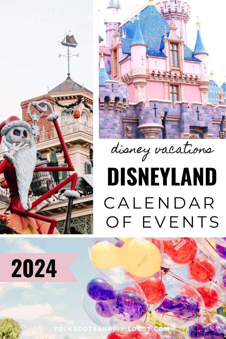 disneyland calendar with balloons and the castle in the background