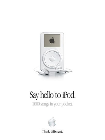 an advertisement for the apple ipod is shown in this advertiser's image