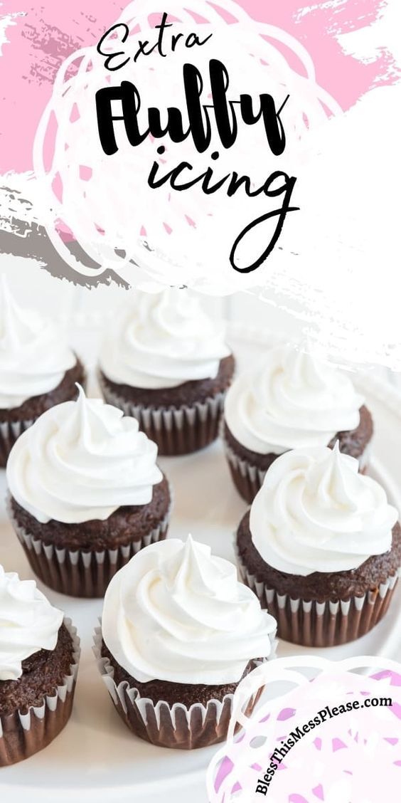 chocolate cupcakes with white frosting on a plate