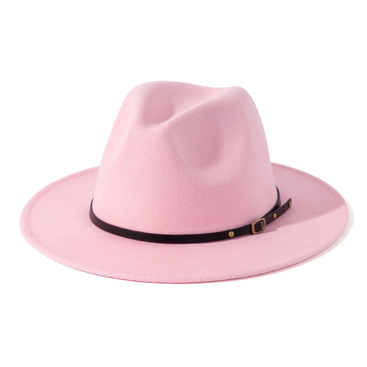 PRICES MAY VARY. Material: 65% cotton, 35% polyester Adjustable strap inside; Hat Circumference: 56-58cm/22-22.8"; Brim Width: 7cm/2.76"；Height: 11cm/4.3" Breathable, lightweight and comfortable for all-day wear Classic design with belt will make you so fashion, elegant and charming Perfect for lounging at the beach, clubbing, or simply casual everyday wear; Makes a great gift for that fashionable on-trend friend of yours Purchase Notes:
Please measure from forehead to the bulging part of your b Pink Adjustable Fedora For Spring, Pink Adjustable Felt Hat For Summer, Adjustable Pink Felt Hat For Summer, Pink Adjustable Fedora Felt Hat, Adjustable Pink Fedora Felt Hat, Wide Brim Hat With Adjustable Strap For Spring, Casual Pink Fedora For Spring, Trendy Adjustable Pink Fedora, Casual Pink Wide Brim Felt Hat