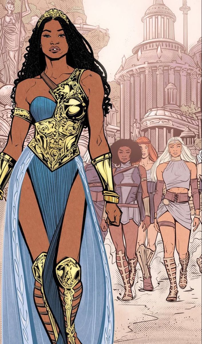 an image of a woman dressed as wondergirl in front of other women on the street