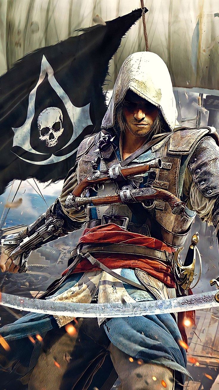 Black Flag Wallpaper, Flag Wallpaper Iphone, Assassin's Creed Edward Kenway, Assains Creed, Assassin's Creed Black Flag, Assassins Creed Rogue, Assassin's Creed Black, Assassin's Creed Wallpaper, Assassins Creed 4