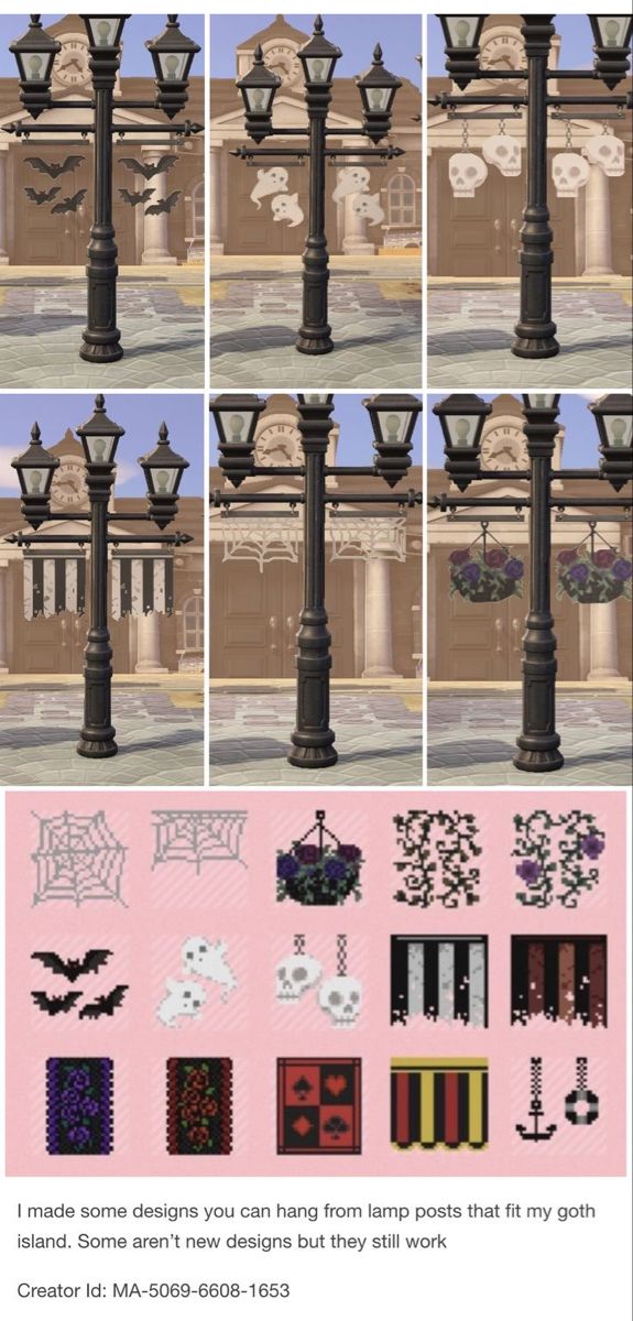 the screenshot shows different types of street lights and decorations in various stages of construction