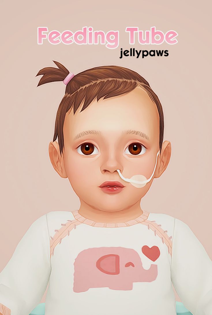 a baby with a fake mustache on it's head and the words feeding tube jelly paws