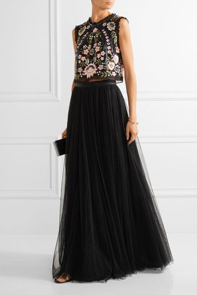 Needle & Thread - Tulle Maxi Skirt - Black Tulle Outfit, Skirt Diy, Skirt Tulle, Tulle Skirt Black, Tulle Maxi Skirt, Maxi Outfits, Skirt Maxi, Black Tulle, Looks Chic