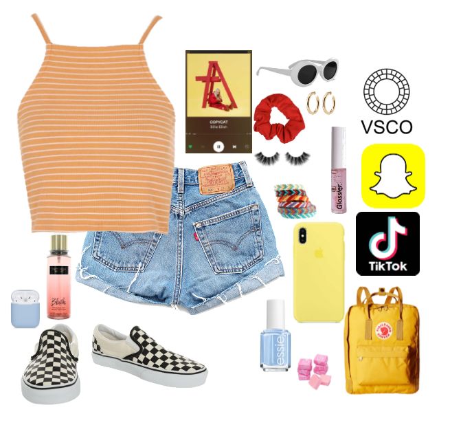 Vsco Starter Pack, Vsco Girl Outfits Summer, Vsco Outfit Ideas, School Outfits Vsco, Vsco Girl Outfits, Hair 90s, Fabric Scrunchies, Vsco Outfit, Vsco Outfits