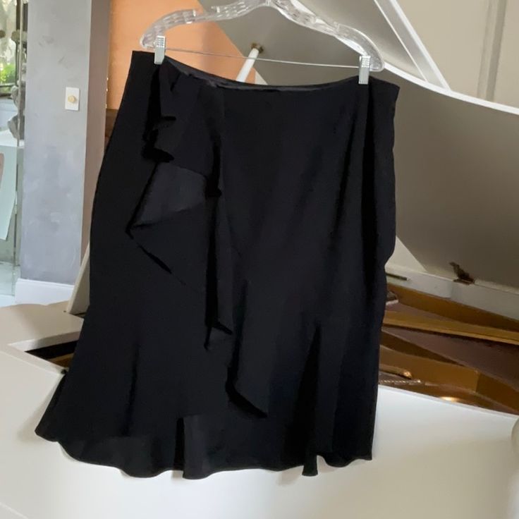 City Chic Black Skirt Size Medium/18, Brand New With Tags, Super Cute Frill At The Front, Fully Lined Beautiful Skirt. Elegant Ruffled Flowy Skort, Elegant Skirted Skort For Night Out, Elegant Black Mini Skirt With Ruffles, Black Asymmetrical Lined Skort, Elegant Flowy Skort For Night Out, Elegant Black Pencil Skirt Shaped Skort, Elegant Black Skort For Night Out, Black Pencil Skort With Lined Skirt, Elegant Black Bottoms With Ruffled Skirt