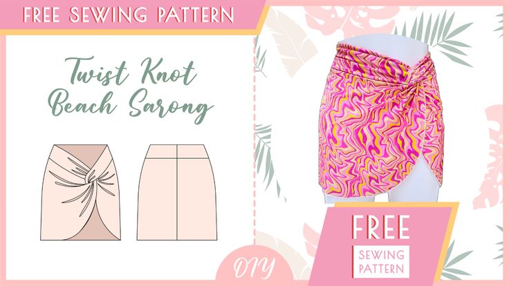 a women's skirt sewing pattern with the text, free sewing pattern