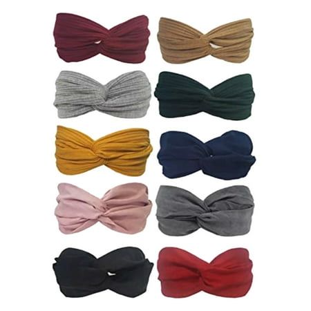 10 Pack Headbands For Women Hair Accessories For Girl Headwear Hair Accessories Features: Wide 3" - 4.5" /Package 10 pcs different Head Bands/One size fit most, elastic cute headbands. These Head Wrap are for Daily Hair Fashion or Sports, Yoga, Running,Hiking, Party, Dancer, Prom r just Daily Life. keep you a wonderful looking but also keep your hair style and absorb sweat. The Fabric Headband has a Elastic Band in the Back Part so it Can Stay on Head Longer Without Getting a Headache. These Hai Really Curly Hair, Headwear Fashion, Twisted Headband, Hair Band Accessories, Bows Hair, Vintage Headbands, Top Knot Headbands, Cute Headbands, Bow Hair Accessories