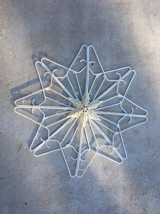 a star shaped object is shown on the ground