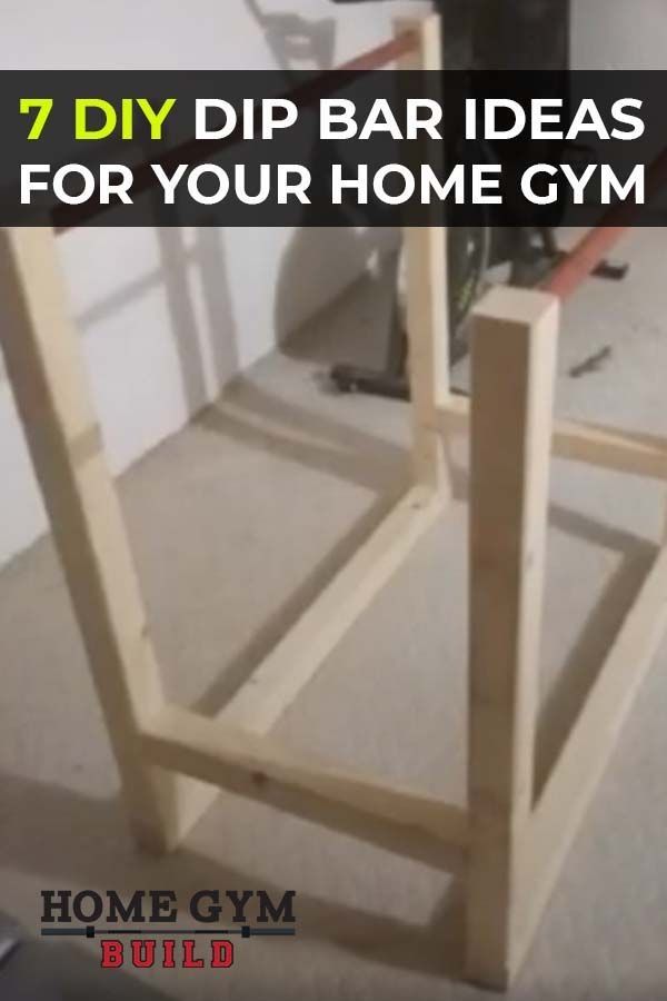 a bar stool made out of wood with the words diy dip bar ideas for your home gym