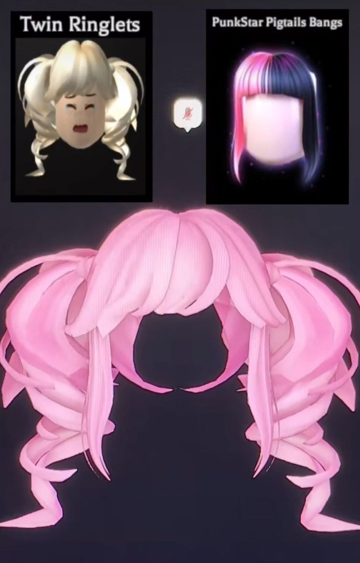 two different types of wigs with pink hair