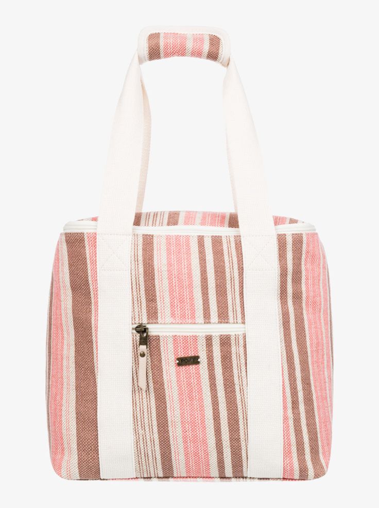 Made of durable cotton canvas, this printed lunch bag has one main zippered compartment for your snacks and drinks, plus a convenient front zip for your on-hand essentials. Women's Lunch Bag Fabric: Printed cotton canvas fabric Compartments: 1 main zip-up compartment Branding: Roxy metal plate Dimensions: 10.6" [H] x 11.4" [W] x 6.7" [D] / 27 [H] x 29 [W] x 17 [D] cm. Composition 50% Cotton, 50% Linen Daily Use Tote Lunch Bag With Zipper, Daily Use Tote Lunch Bag With Zipper Closure, White Lunch Bag With Zipper For Daily Use, White Lunch Bag With Zipper For Everyday Use, White Lunch Bag With Zipper Closure For Everyday Use, Cotton Tote Shoulder Bag For Picnic, White Rectangular Lunch Bag With Zipper, Rectangular White Lunch Bag With Zipper Closure, White Rectangular Lunch Bag With Zipper Closure