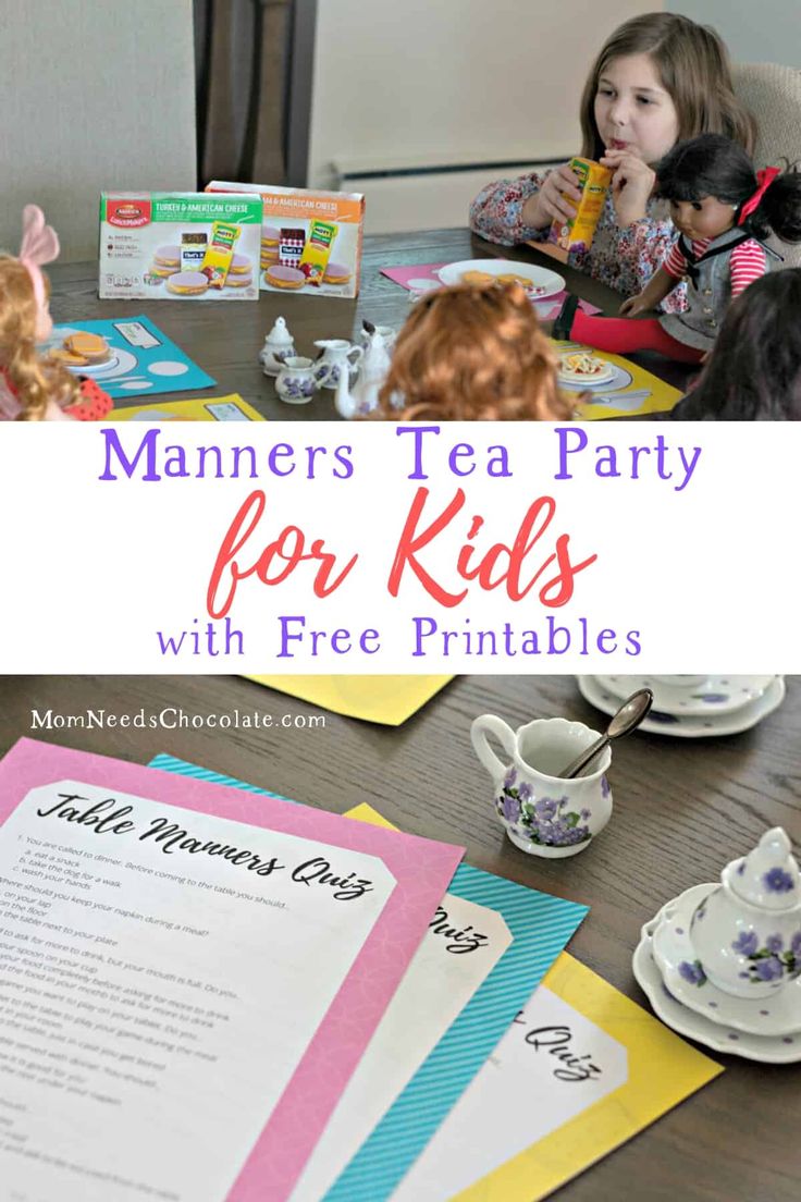 Tea Party For Kids, Manners Activities, Good Table Manners, Tea Party Activities, Tea Party Crafts, Poetry Tea, Poetry Tea Time, Manners For Kids, Royal Tea Parties