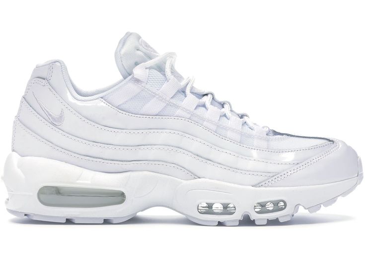 Buy and sell StockX Verified Nike shoes on StockX including the Nike Air Max 95 Triple White (Women's) and thousands of other sneakers with price data and release dates. Nike White Trainers, Air Max 95 White, Nike 95, Shoes Sneakers White, Sneakers Nike Air Max, Round Toe Sneakers, Sole Sneakers, Hot Sneakers, Nike Air Max 95