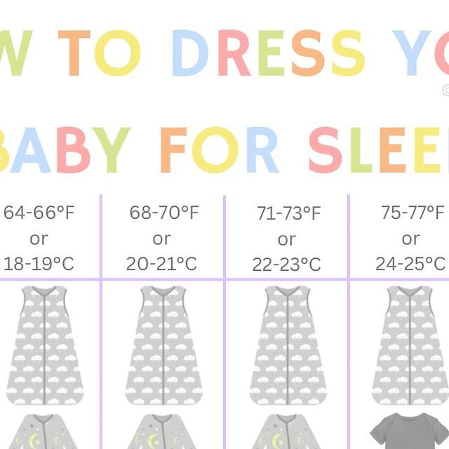 the instructions for how to dress your baby for sleep, including sizes and color options