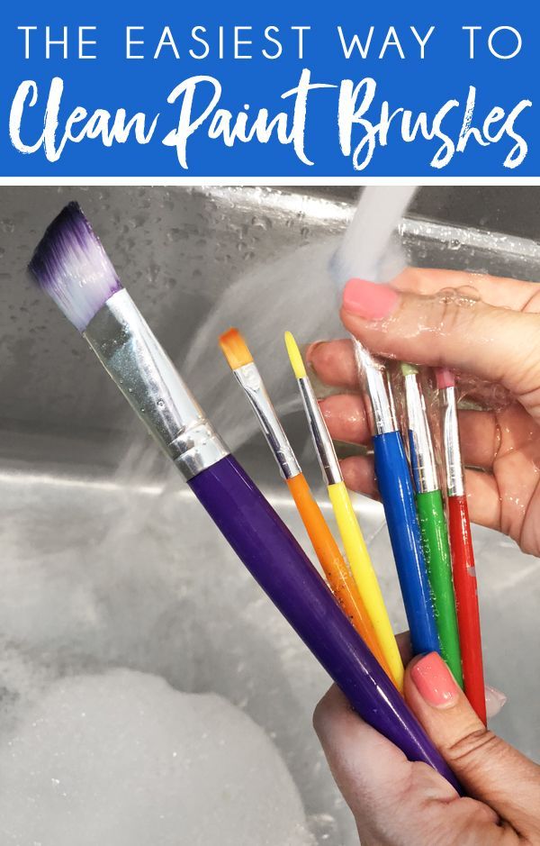 the easy way to clean paint brushes is by using an old faucet or sink