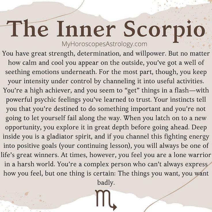 the inner scorpio poem is written in black and white